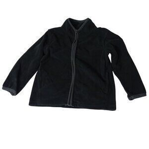 OshKosh Bgosh Full Zip Fleece Jacket Kids Girls Boys 3T Black Long Sleeve